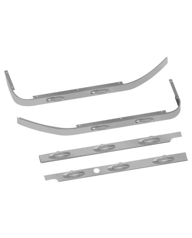 Peterbilt 579 Cab, & 44" Sleeper Panel Kit for Long Hood Models with 10 Clear G4 LEDs - 1 Blockheater Hole Peterbilt 579 Cab, & 44" Sleeper Panel Kit for Long Hood Models with 10 Clear G4 LEDs - 1 Blockheater Hole