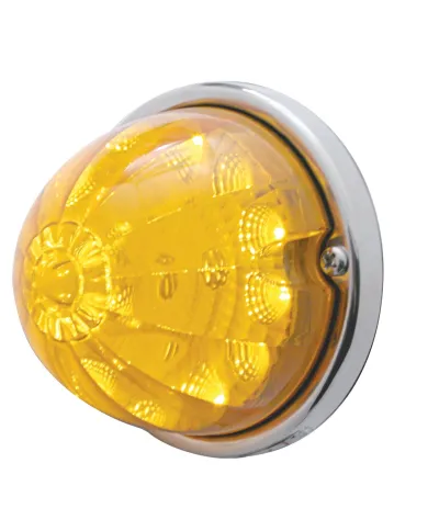 UP39676-17 LED Reflector Watermelon Flush Mount Kit With Low Profile Bezel - Amber LED/Amber Lens