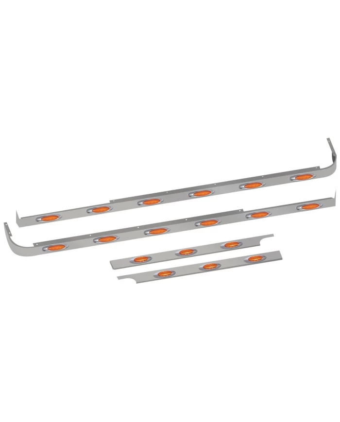 Peterbilt 579 Cab, 72" Sleeper & Extension Panel Kit for Long Hood Models & Cab Exhaust with 18 G4 LEDs - No Blockheater Hole Peterbilt 579 Cab, 72" Sleeper & Extension Panel Kit for Long Hood Models & Cab Exhaust with 18 G4 LEDs - No Blockheater Hole