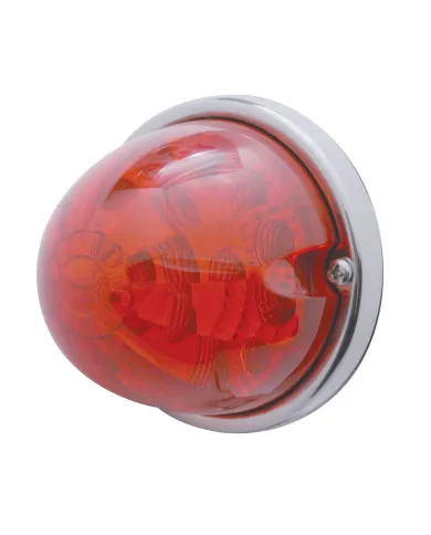 UP39677-17 LED Reflector Watermelon Flush Mount Kit With Low Profile Bezel - Red LED/Red Lens