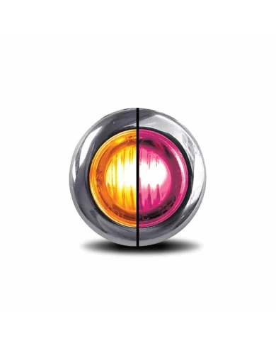 TXTLED-BX3APINK-Mini Button Dual Revolution Amber/Pink LED  TXTLED-BX3APINK-Mini Button Dual Revolution Amber/Pink LED