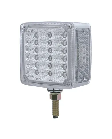 UP39682-39 LED Reflector Double Face Turn Signal Light (Driver) - Amber & Red LED/Clear Lens