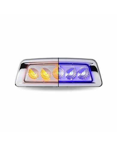 TXTLED-K100AB-KENWORTH T680/T700/T880 DRIVER FENDER MARKER LIGHT-DUAL REVOLUTION AMBER/BLUE LED  TXTLED-K100AB-KENWORTH T680/T700/T880 DRIVER FENDER MARKER LIGHT-DUAL REVOLUTION AMBER/BLUE LED