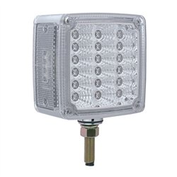 UP39683-39 LED Reflector Double Face Turn Signal Light (Passenger) - Amber & Red LED/Clear Lens