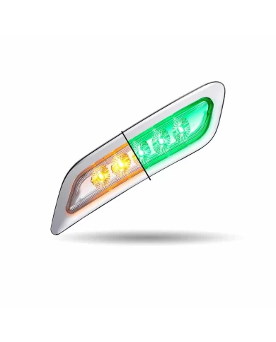 TXTLED-P100AG-PETERBILT 579/567/587 DRIVER DOOR MARKER LIGHT-DUAL REVOLUTION AMBER/GREEN LED  TXTLED-P100AG-PETERBILT 579/567/587 DRIVER DOOR MARKER LIGHT-DUAL REVOLUTION AMBER/GREEN LED