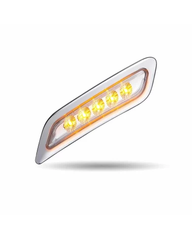 TXTLED-P100CA-PETERBILT 579/567/587 DRIVER DOOR MARKER LIGHT- CLEAR AMBER LED  TXTLED-P100CA-PETERBILT 579/567/587 DRIVER DOOR MARKER LIGHT- CLEAR AMBER LED