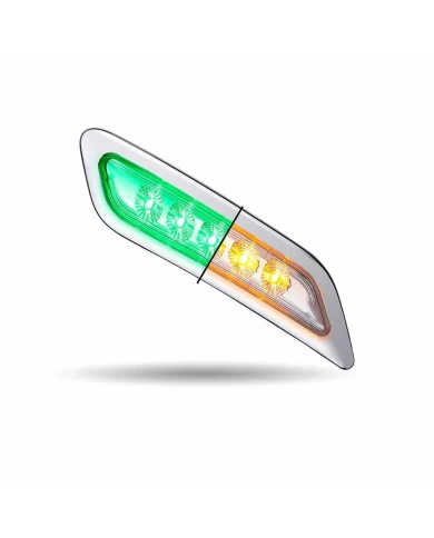 TXTLED-P200AG-PETERBILT 579/567/587 PASSENGER DOOR MARKER LIGHT-DUAL REVOLUTION AMBER/GREEN LED  TXTLED-P200AG-PETERBILT 579/567/587 PASSENGER DOOR MARKER LIGHT-DUAL REVOLUTION AMBER/GREEN LED