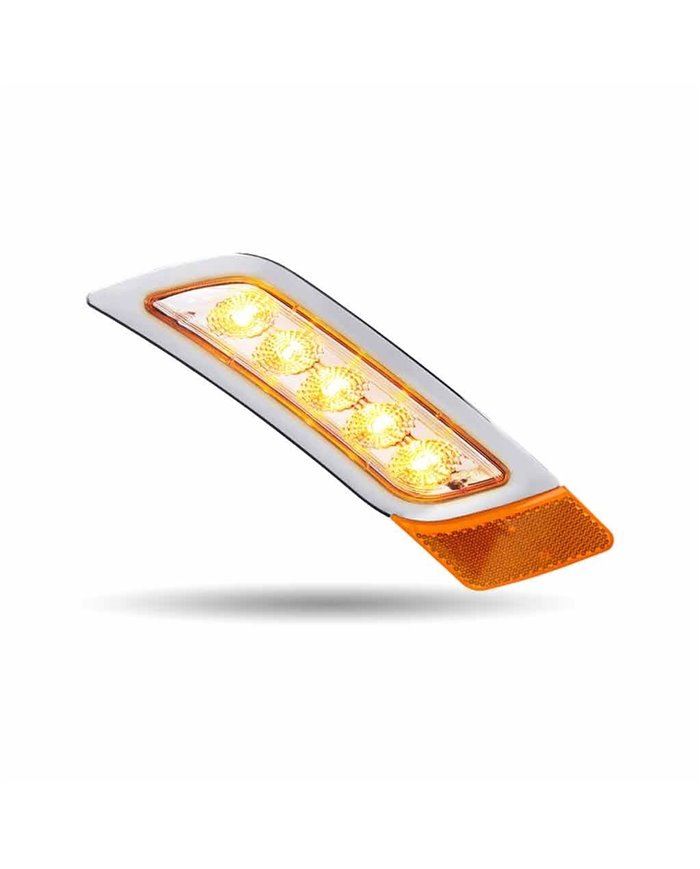 TXTLED-P400CA-PETERBILT 579/567/587 PASSENGER FENDER MARKER LIGHT- CLEAR AMBER LED TXTLED-P400CA-PETERBILT 579/567/587 PASSENGER FENDER MARKER LIGHT- CLEAR AMBER LED