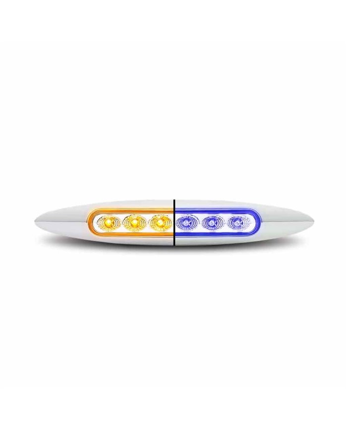 TXTLED-6XAB-6" DUAL AMBER TO BLUE AUX. MARKER LIGHT 