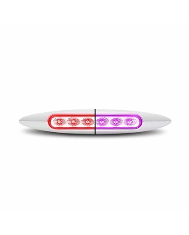 TXTLED-6XRP-6" DUAL RED TO PURPLE AUX. MARKER LIGHT  TXTLED-6XRP-6" DUAL RED TO PURPLE AUX. MARKER LIGHT