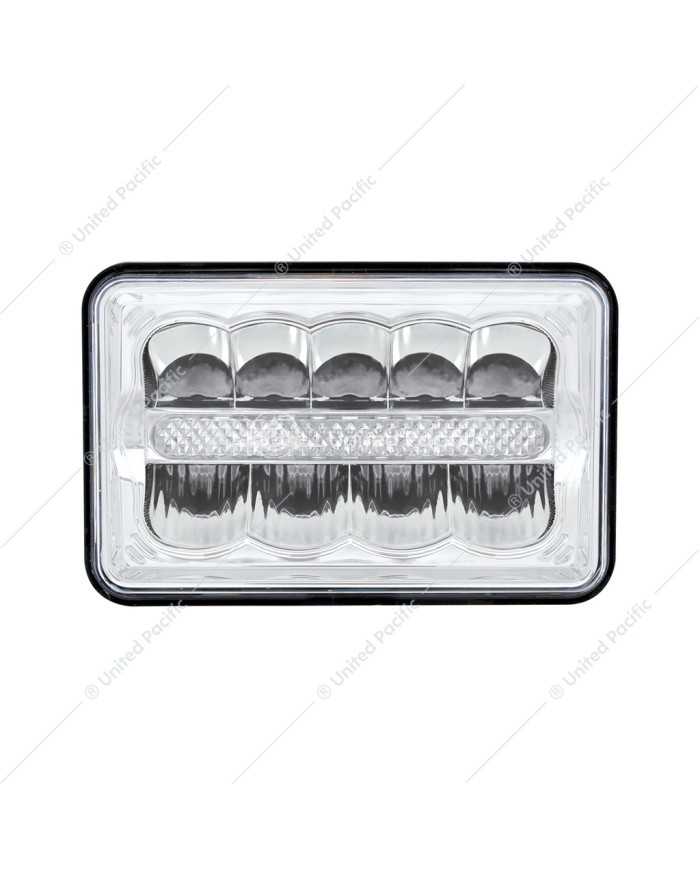 UP34125 - ULTRALIT - 9 High Power LED 4" X 6" Rectangular Light With White Position Light Bar