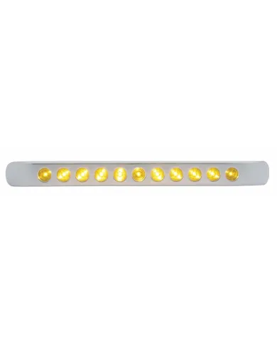 UP39690-11 LED 17" Turn Signal Light Bar With Bezel - Amber LED/Amber Lens