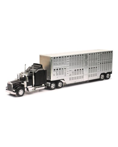 NRY11293E - 1/32 KENWORTH W900 POT BELLY LIVESTOCK (CHROME)