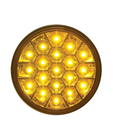 UP39700-19 LED 4" Reflector Turn Signal Light - Amber LED/Amber Lens