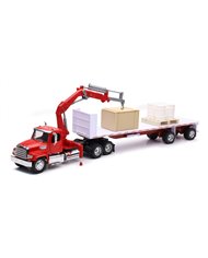NRYSS-12783E - 1/32 FREIGHTLINER 114SD FLATBED W/ CRANE AND ACCESSORIES