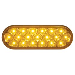 UP39704-19 LED 6" Oval Reflector Turn Signal Light - Amber LED/Amber Lens
