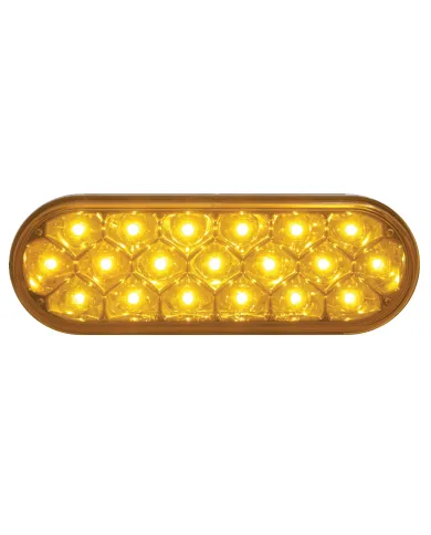 UP39704-19 LED 6" Oval Reflector Turn Signal Light - Amber LED/Amber Lens
