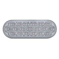 UP39706-19 LED 6" Oval Reflector Turn Signal Light - Amber LED/Clear Lens