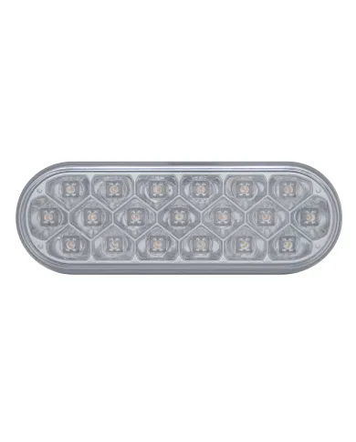 UP39706-19 LED 6" Oval Reflector Turn Signal Light - Amber LED/Clear Lens