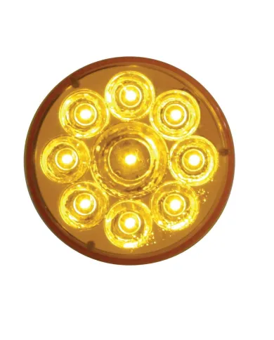 UP39739-10 LED 2.5" Round Pure Reflector Light (Clearance/Marker) - Amber LED/Amber Lens