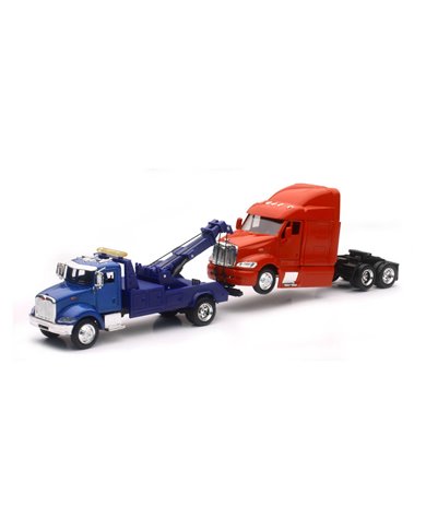 NRYSS-19513 - 1/43 PETERBILT TOW TRUCK W/ TRUCK CAB
