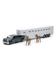 NRYAS-15533A - 1/43 CHEVROLET SILVERADO PICK UP W/ HORSE TRAILER