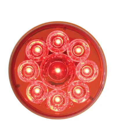 UP39740-9 LED 2.5" Round Pure Reflector Light (Clearance/Marker) - Red LED/Red Lens