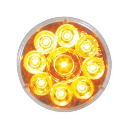 UP39741-9 LED 2.5" Round Pure Reflector Light (Clearance/Marker) - Amber LED/Clear Lens