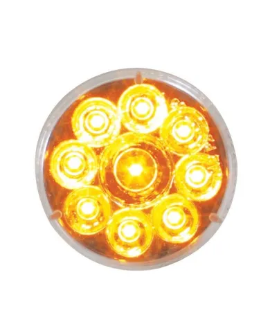 UP39741-9 LED 2.5" Round Pure Reflector Light (Clearance/Marker) - Amber LED/Clear Lens