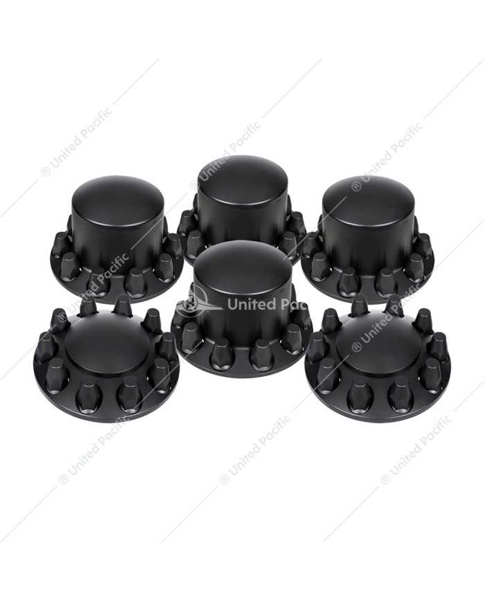 UP10354 - Dome Axle Cover Combo Kit With 33mm Standard Thread-On Nut Covers & Nut Cover Tool - Matte Black UP10354 - Dome Axle Cover Combo Kit With 33mm Standard Thread-On Nut Covers & Nut Cover Tool - Matte Black