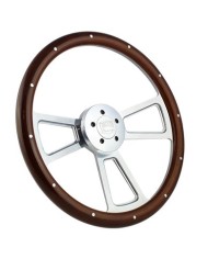 FSP-891PH-HW18DWA-THP5-FS / 18" HALF WRAP MUSCLE - POLISHED/ DARK WOOD RIVETS FSP-891PH-HW18DWA-THP5-FS / 18" HALF WRAP MUSCLE - POLISHED/ DARK WOOD RIVETS