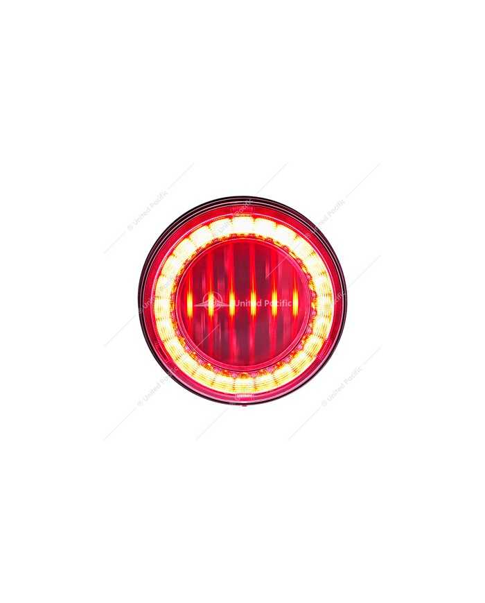 UP36087 - 30 LED 4" Round Lumos Light I-Series (Stop, Turn & Tail) - Red LED/Clear Lens