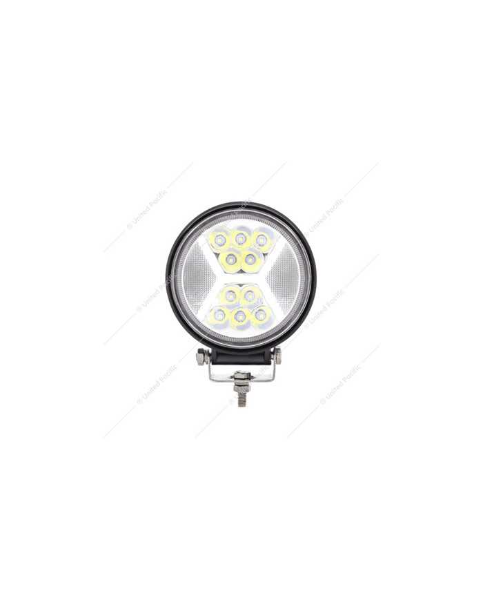 UP36457 - 4.5" 24 High Power LED Work Light With "X" White Light Guide