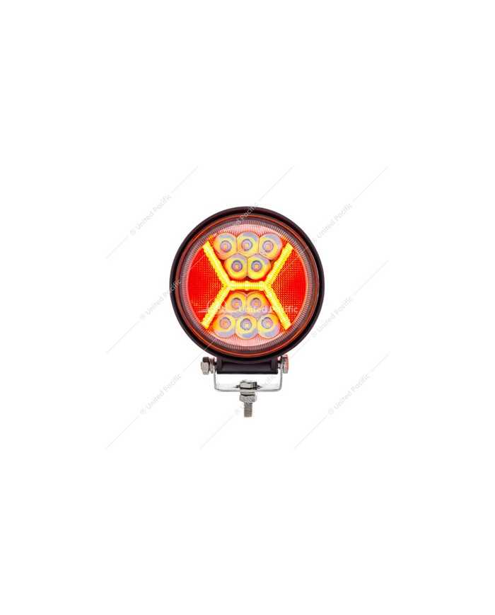 UP36456 - 4.5" 24 High Power LED Work Light With "X" Red Light Guide UP36456 - 4.5" 24 High Power LED Work Light With "X" Red Light Guide