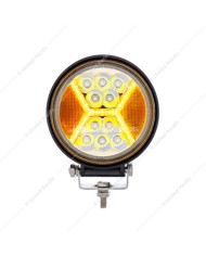 UP36454 - 4.5" 24 High Power LED Work Light With "X" Amber Light Guide UP36454 - 4.5" 24 High Power LED Work Light With "X" Amber Light Guide
