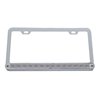 UP39746-Chrome License Plate Frame With 14 LED 12" Light Bar - Red LED/Clear Lens