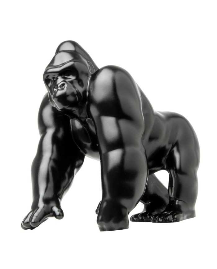 GG48189-MATTE BLACK GORILLA KING HOOD ORNAMENT GG48189-MATTE BLACK GORILLA KING HOOD ORNAMENT