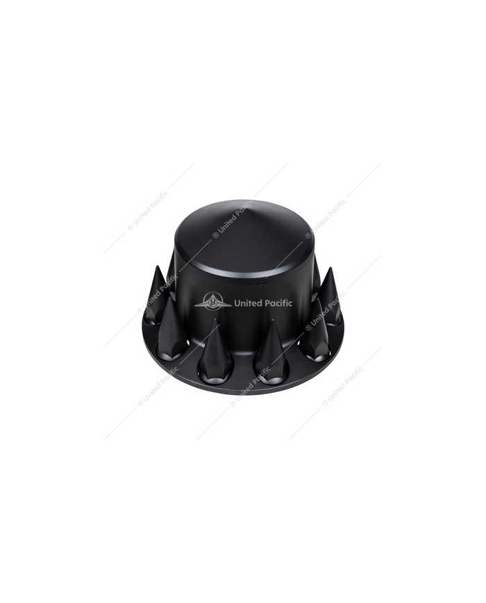 UP10337 - Pointed Rear Axle Cover With 33mm Spike Thread-On Nut Covers - Matte Black