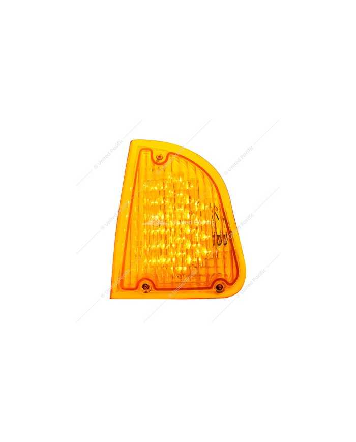 UP39336 - 29 LED Turn Signal Light For 1985-2007 Kenworth T600 (Driver) - Amber LED/Amber Lens