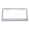 UP39748-Chrome License Plate Frame With 14 LED 12" Light Bar - Red LED/Chrome Lens