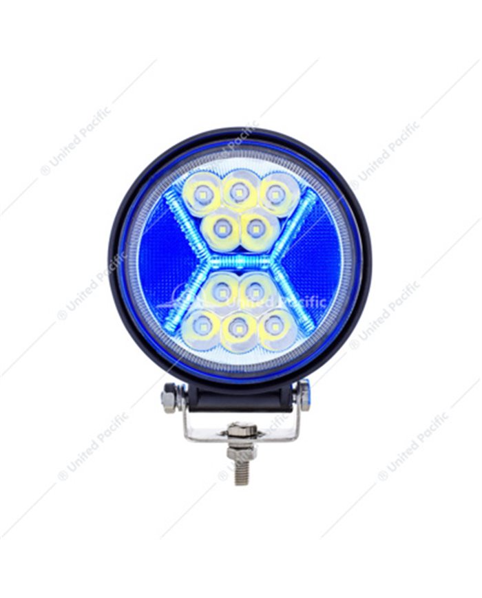 UP36455-4.5" 24 High Power LED Work Light With "X" Blue Light Guide UP36455-4.5" 24 High Power LED Work Light With "X" Blue Light Guide