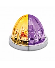 TXTLED-WTAB-Dual Revolution Amber/Blue Watermelon LED with Glass Pattern & Lock Ring