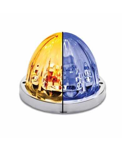 TXTLED-WTAB-Dual Revolution Amber/Blue Watermelon LED with Glass Pattern & Lock Ring TXTLED-WTAB-Dual Revolution Amber/Blue Watermelon LED with Glass Pattern & Lock Ring