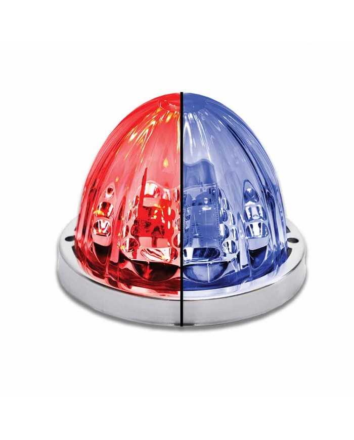 TXTLED-WTRB-Dual Revolution Red/Blue Watermelon LED with Glass Pattern & Lock Ring TXTLED-WTRB-Dual Revolution Red/Blue Watermelon LED with Glass Pattern & Lock Ring