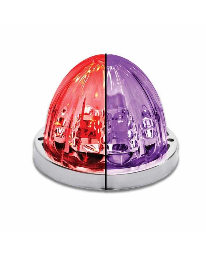 TXTLED-WTRP-Dual Revolution Red/Purple Watermelon LED with Glass Pattern & Lock Ring