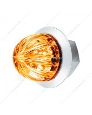 UP39229 - 2 LED Dual Function 3/4" Mini Watermelon Light (Clearance/Marker) - Red LED/Clear Lens