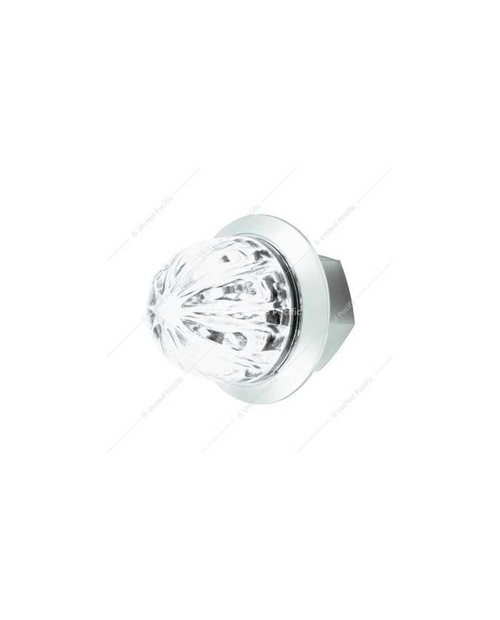 UP39230 - 2 LED Dual Function 3/4" Mini Watermelon Light (Clearance/Marker) - White LED/Clear Lens