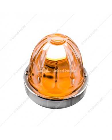 UP20410 - Dual Function Glass Watermelon Flush Mount Kit With LED Bulb - Amber LED/Clear Lens UP20410 - Dual Function Glass Watermelon Flush Mount Kit With LED Bulb - Amber LED/Clear Lens