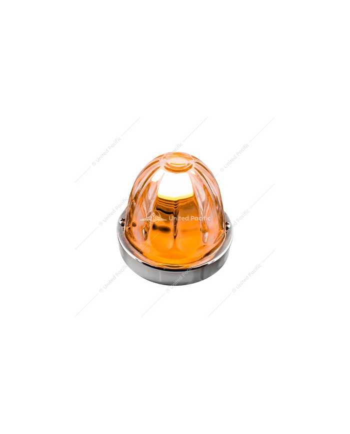 UP20410 - Dual Function Glass Watermelon Flush Mount Kit With LED Bulb - Amber LED/Clear Lens UP20410 - Dual Function Glass Watermelon Flush Mount Kit With LED Bulb - Amber LED/Clear Lens