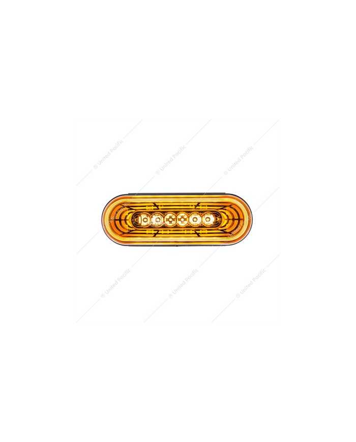 UP36572 - 22 LED 6" Oval Abyss Light (Turn Signal) - Amber LED/Clear Lens UP36572 - 22 LED 6" Oval Abyss Light (Turn Signal) - Amber LED/Clear Lens